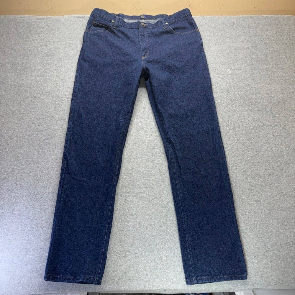 Wrangler 47MWZ Premium Performance Cowboy Cut Jeans Dark Wash 38x34 Indigo